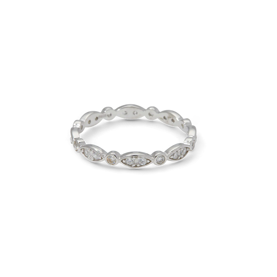 Marquis- und Punktband aus Sterlingsilber
