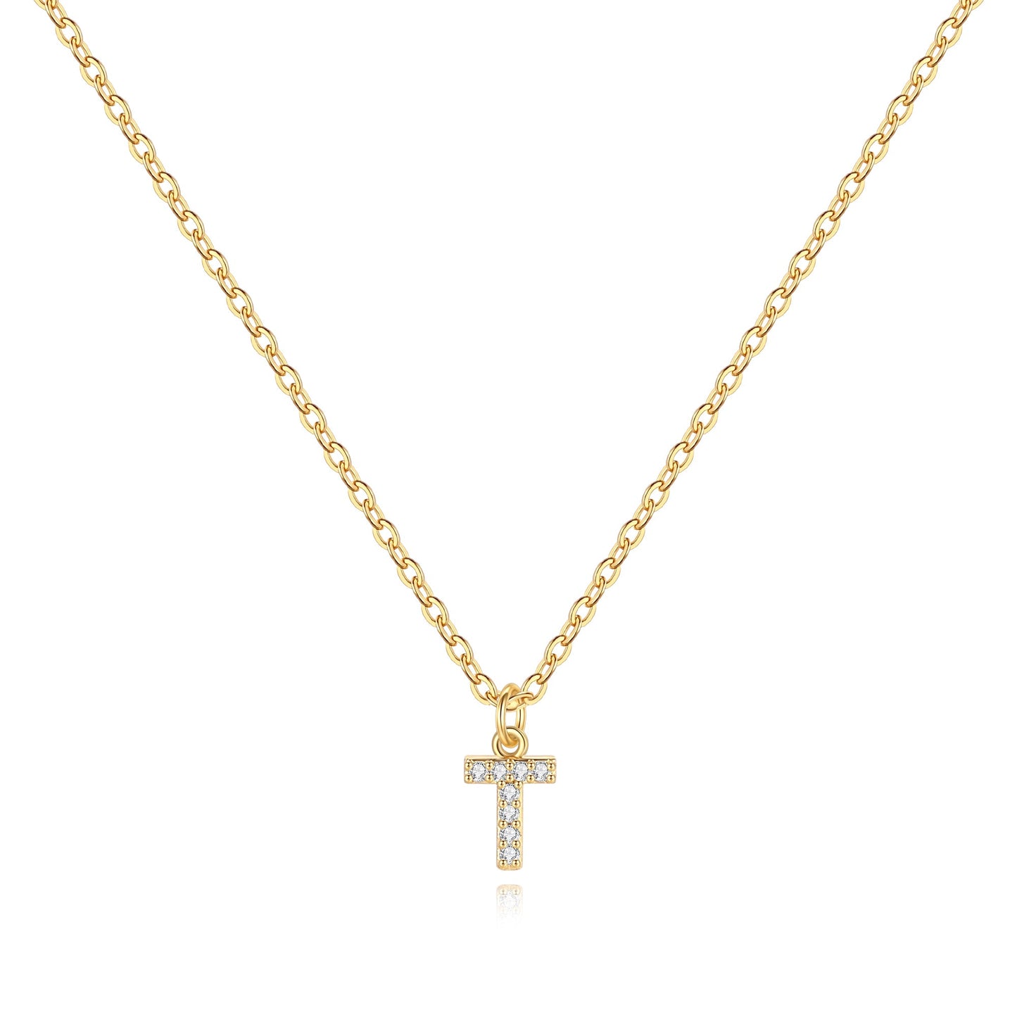 Pavé Uppercase Initial Necklace