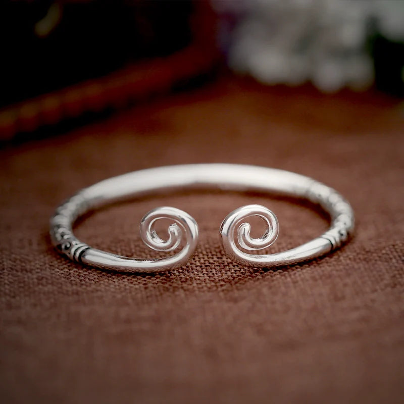 s925 Silver Monkey King Bracelet Handmade Tightening Spell Couple bracelet - Touch Bling
