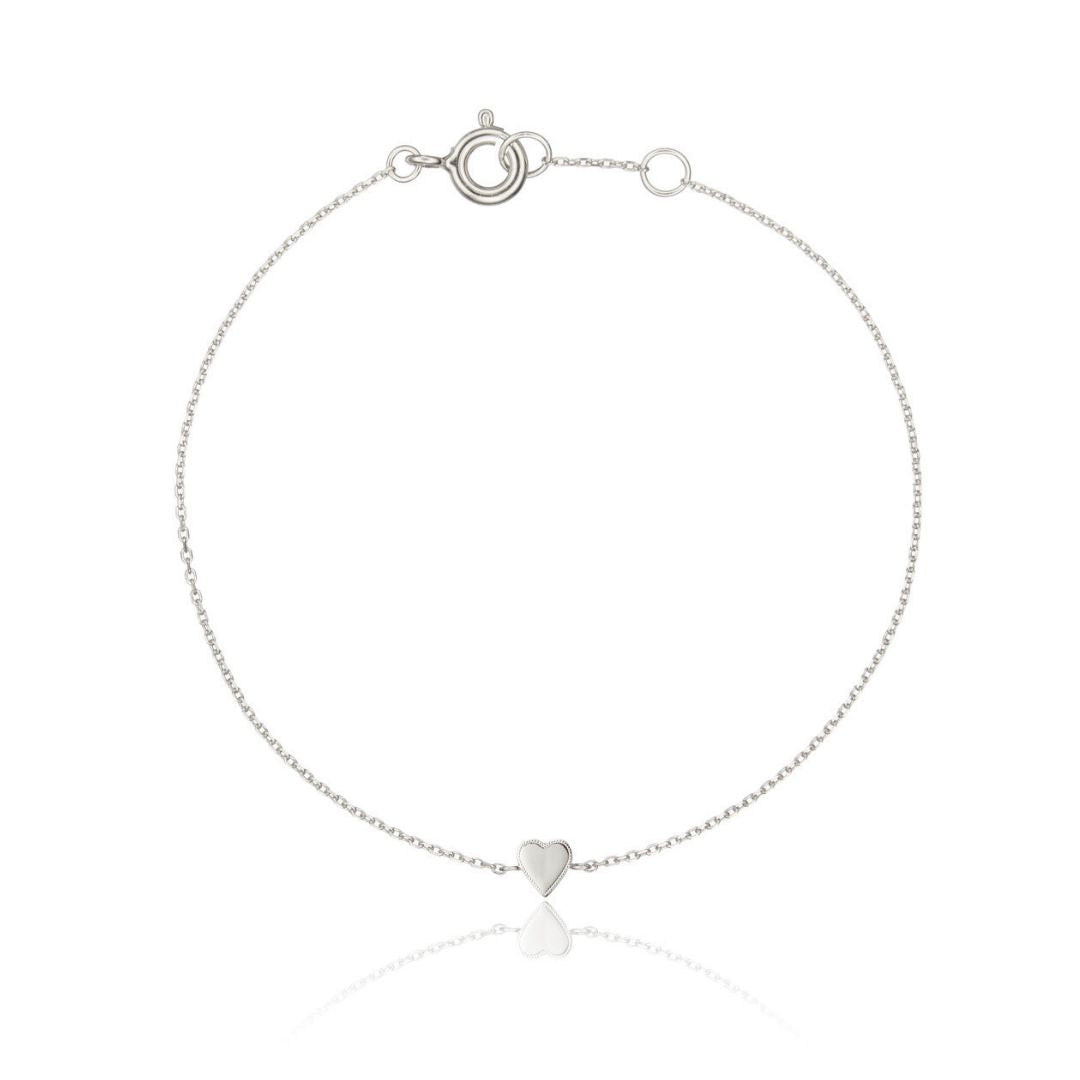 Pulsera de plata con corazón pequeño