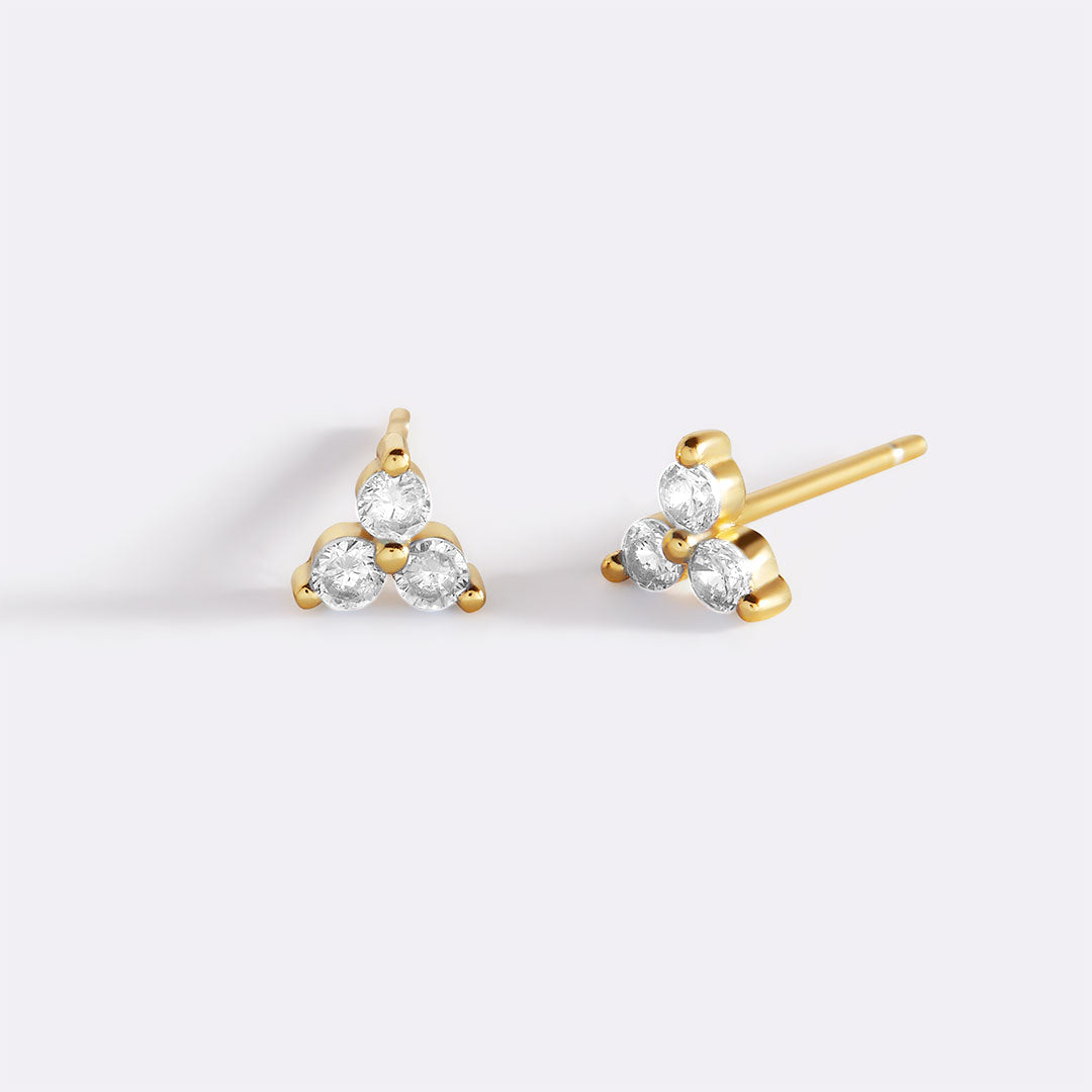 Trinity Birthstone Earrings