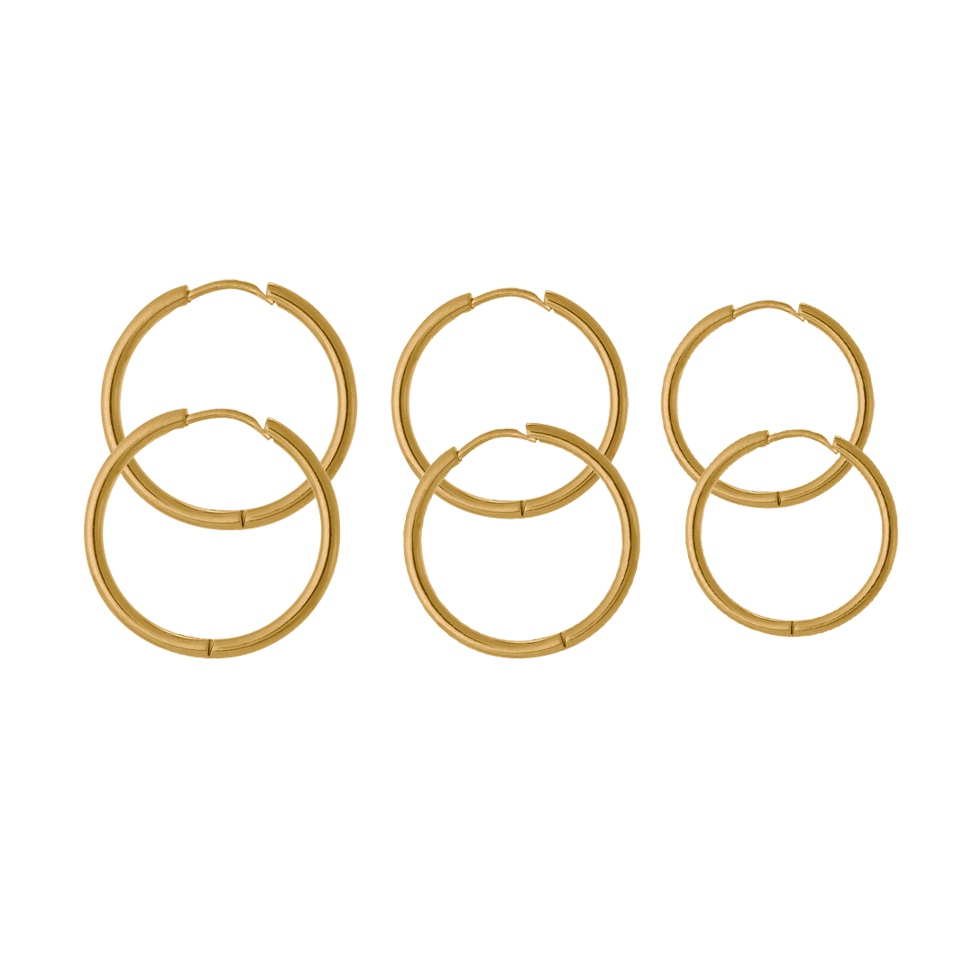 Triple Hoops Set