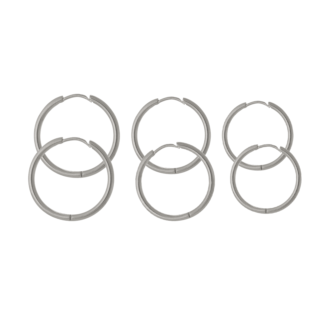 Triple Hoops Set