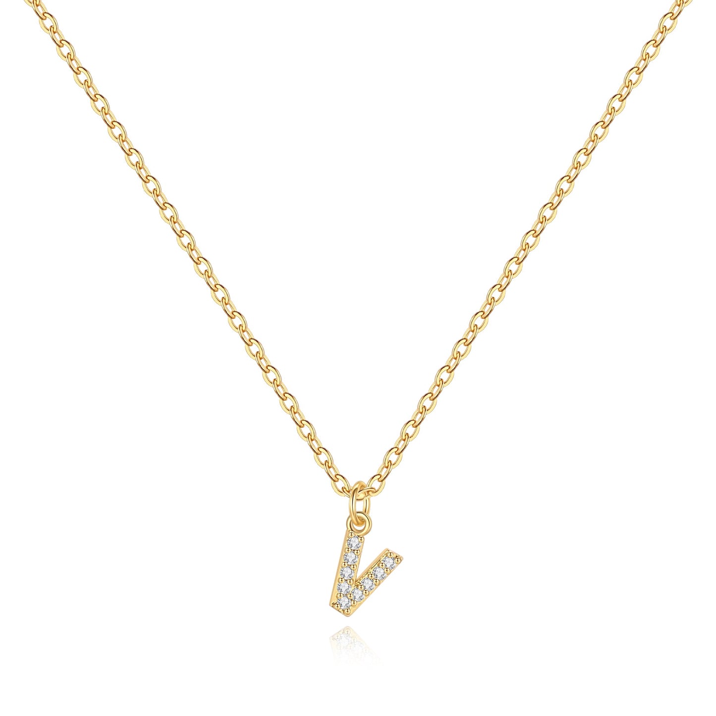 Pavé Uppercase Initial Necklace