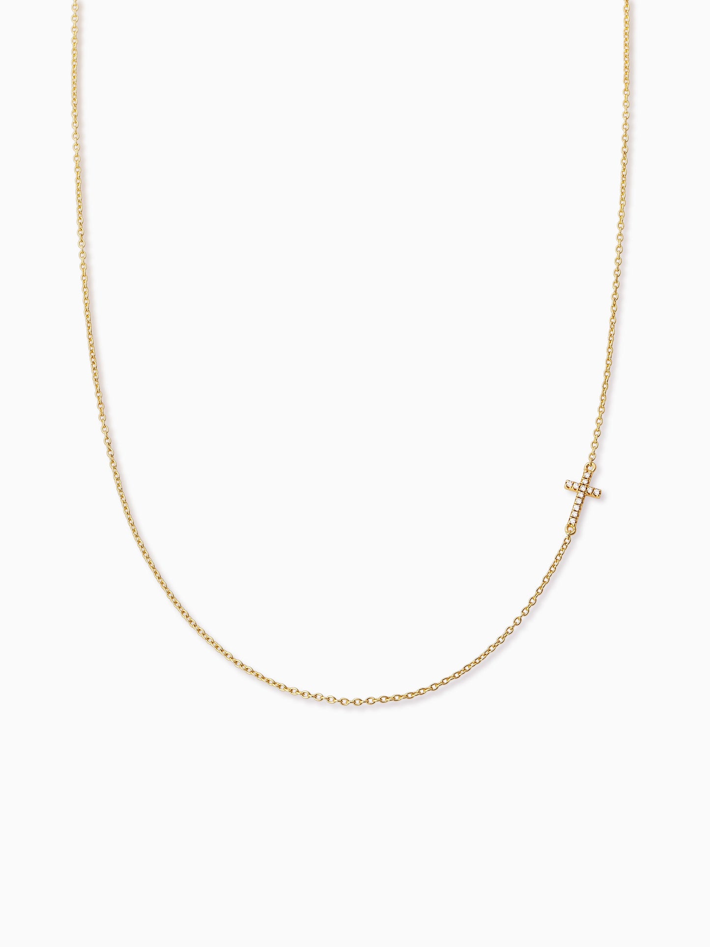 Collar de vermeil con cruz lateral