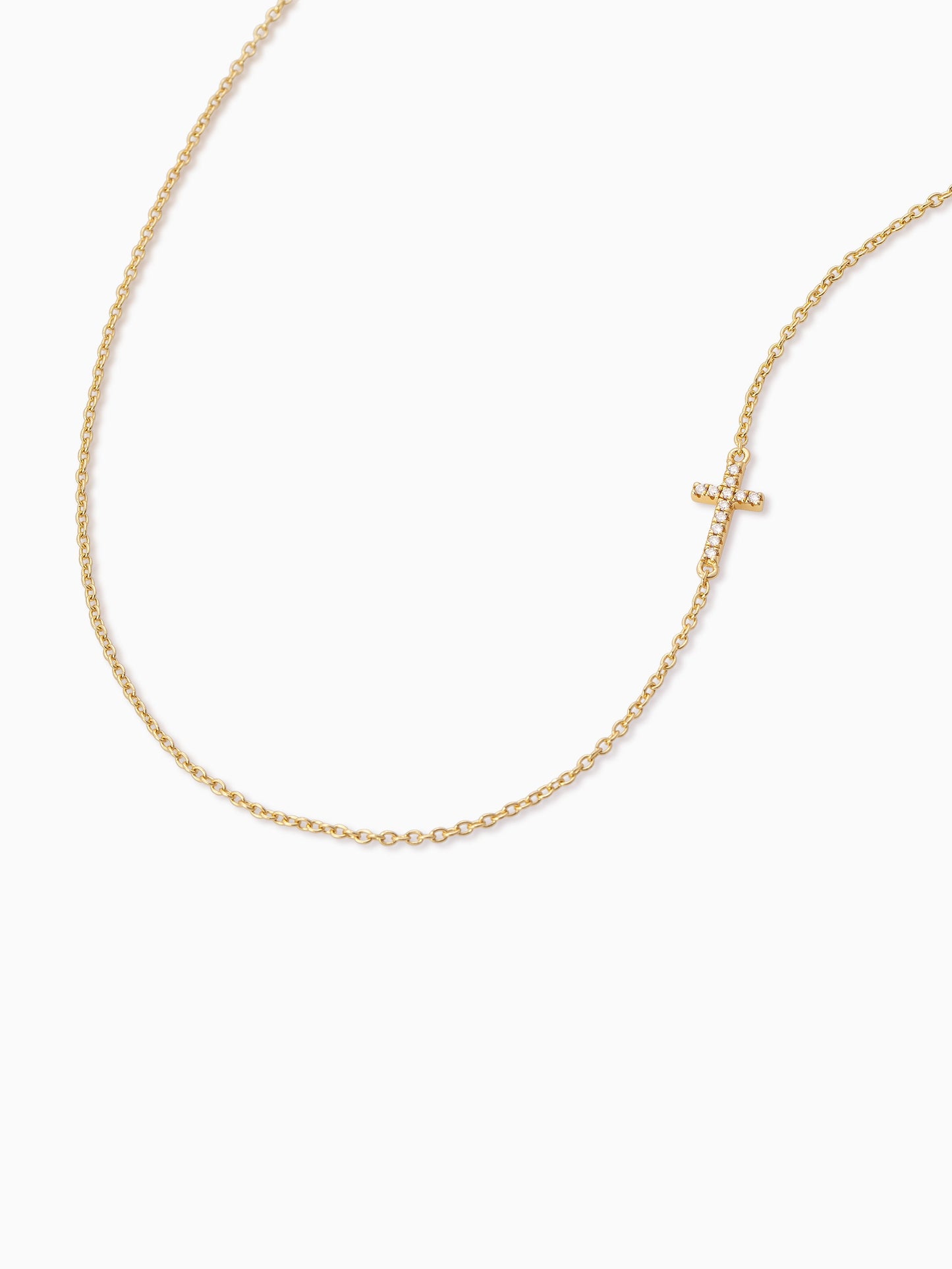 Collar de vermeil con cruz lateral