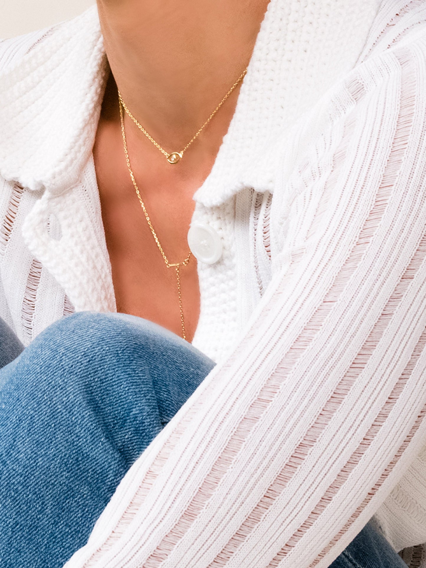 Collar de vermeil con mal de ojo