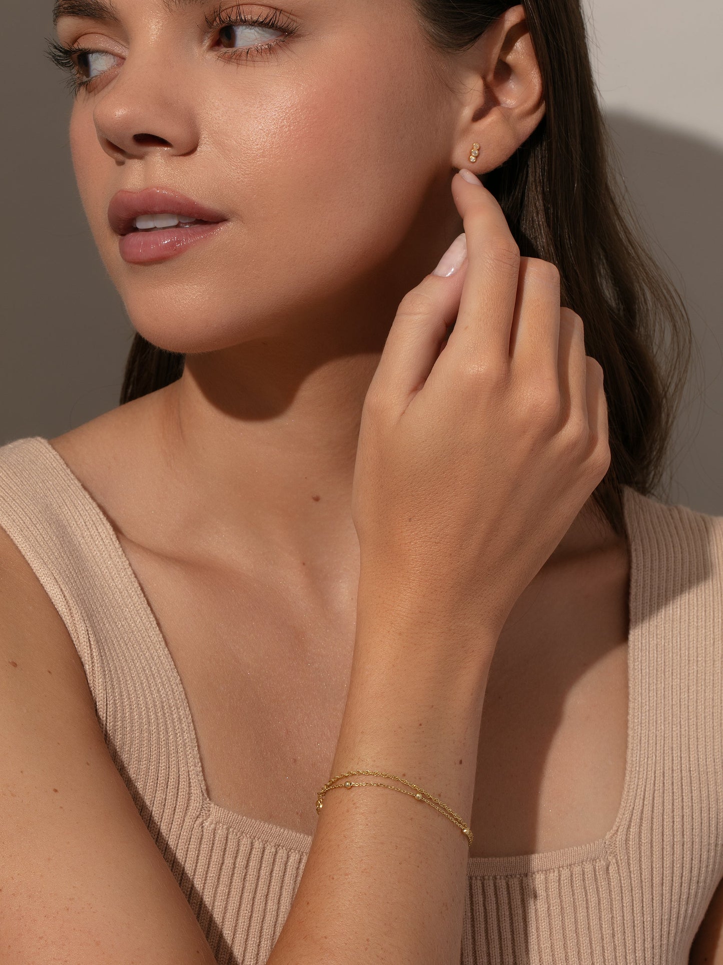 Double Chain Vermeil Bracelet Set