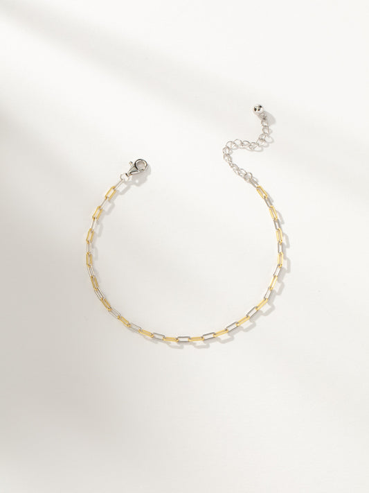 Mixed Dainty Paperclip Chain Bracelet