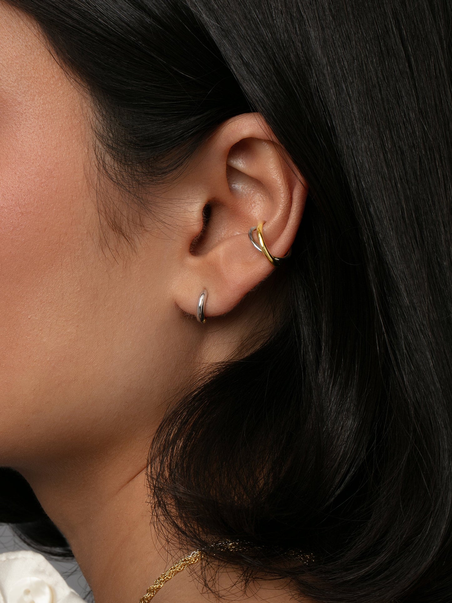 Mixed Huggie Earrings