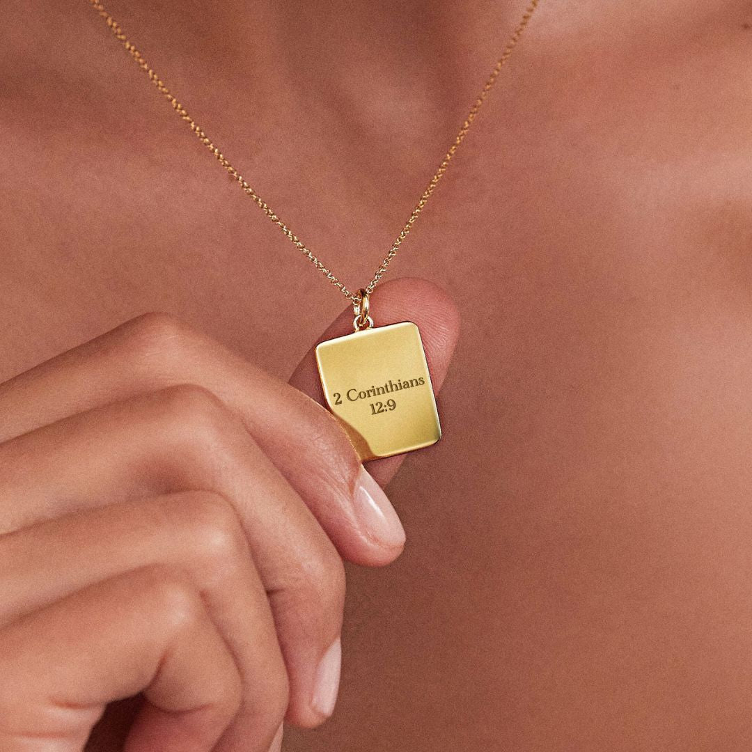 Silver Personalised Verse Necklace