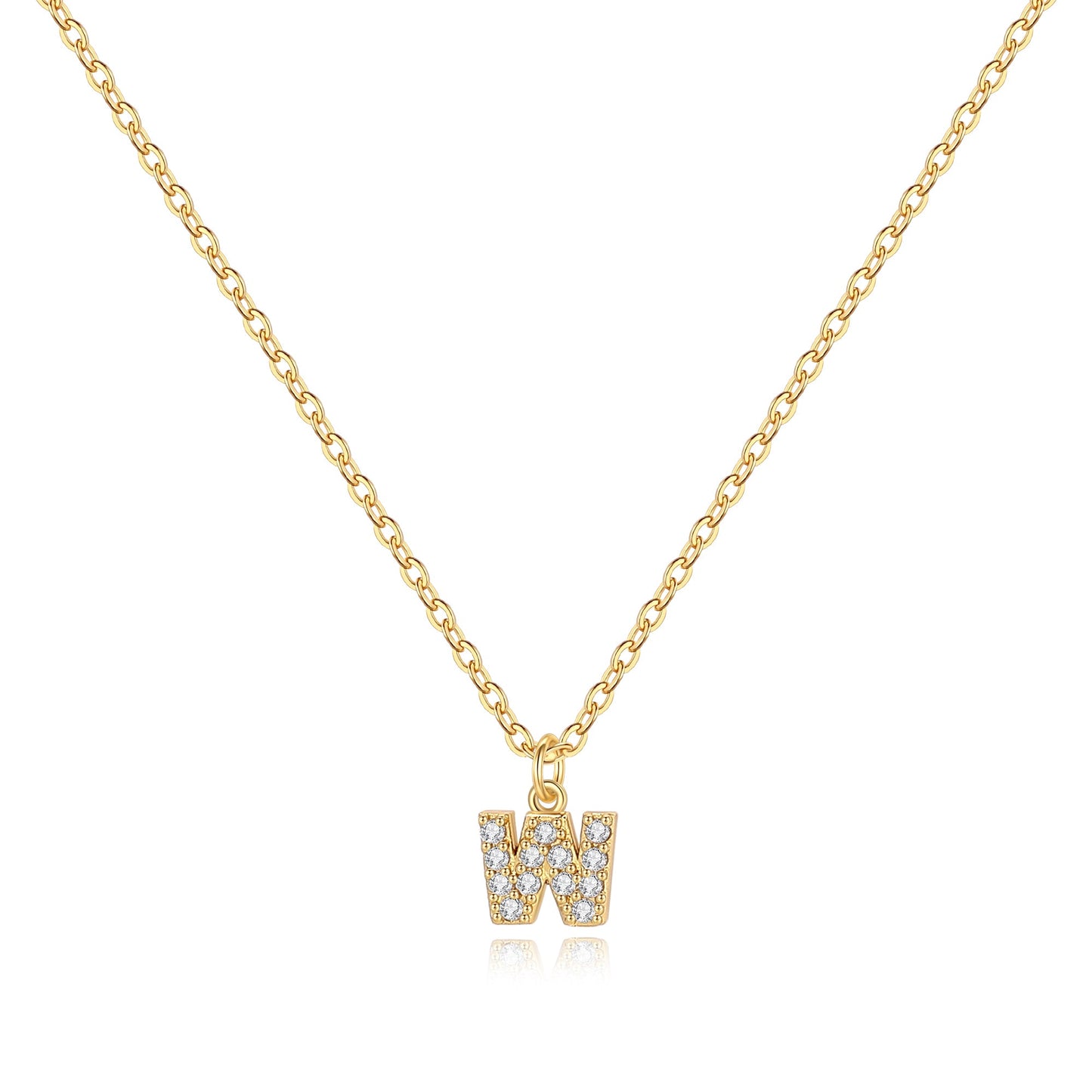 Pavé Uppercase Initial Necklace