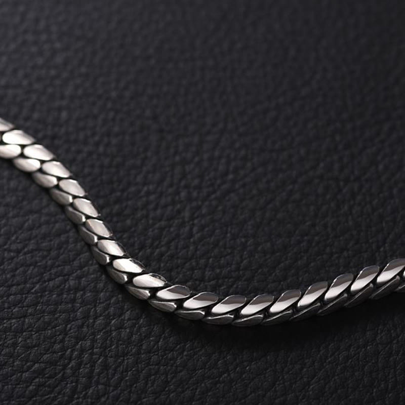 Buddha Steine Doppel Dorje Vajra Stärke Punk Kupfer Kette Armband Halskette