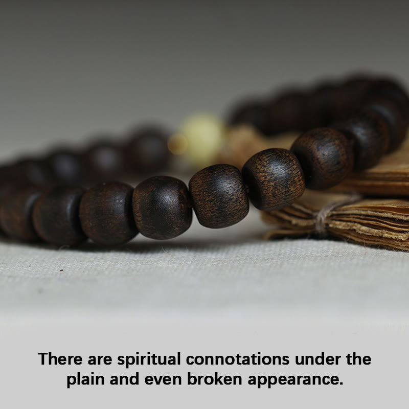 Buddha Stones Seltenes Brunei-Adlerholz-Bernstein-Armband mit Balance, Frieden und Ruhe