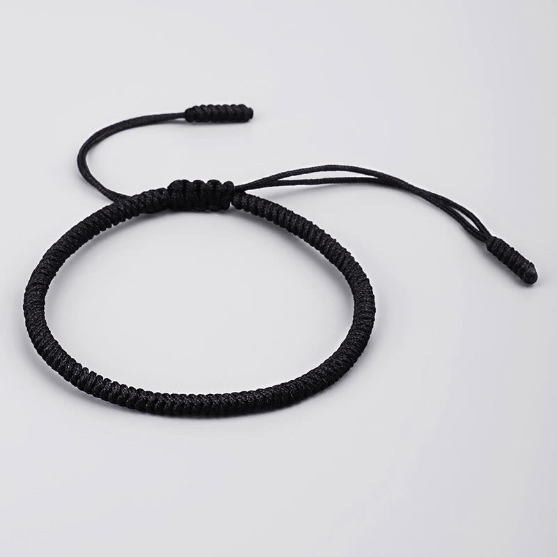 Pulsera tibetana de 3 piezas con nudo King Kong y amuleto de fuerza hecho a mano