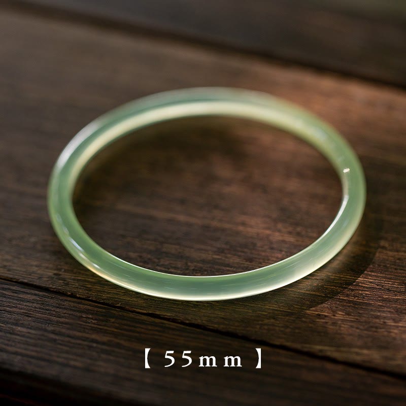 Pulsera brazalete de piedra de Buda con calcedonia verde natural, fuerza y coraje