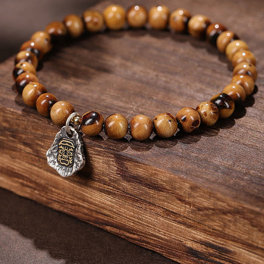 Pulsera de plata de ley 925 con piedras de Buda, sauce marino dorado natural, Zakiram, diosa de la riqueza, suerte, personaje Fu, éxito