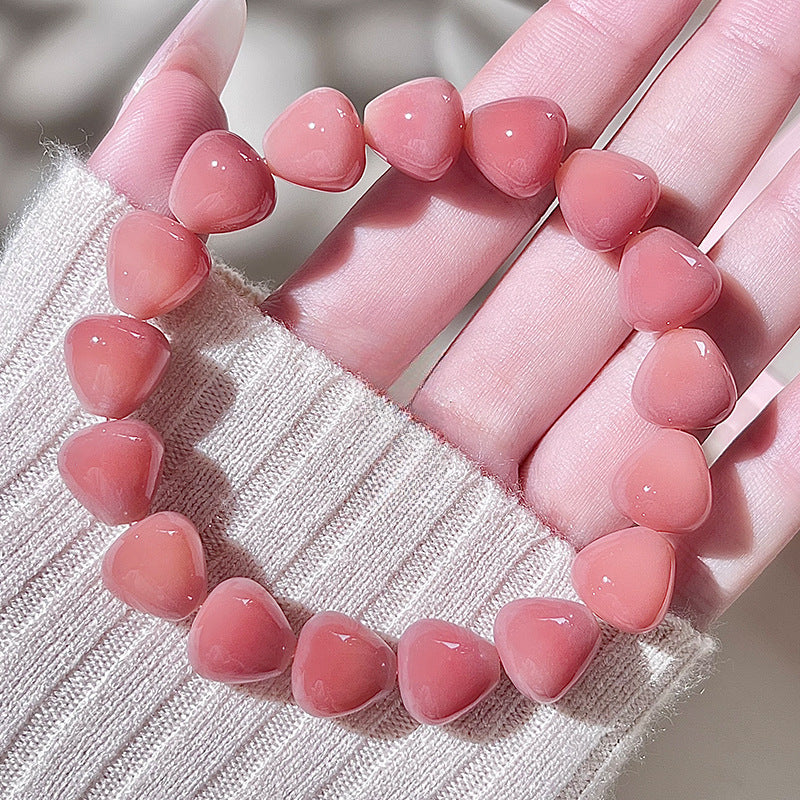 Pink Droplet-Shaped Bodhi Bracelet – Multi-Color Options Available - Touch Bling