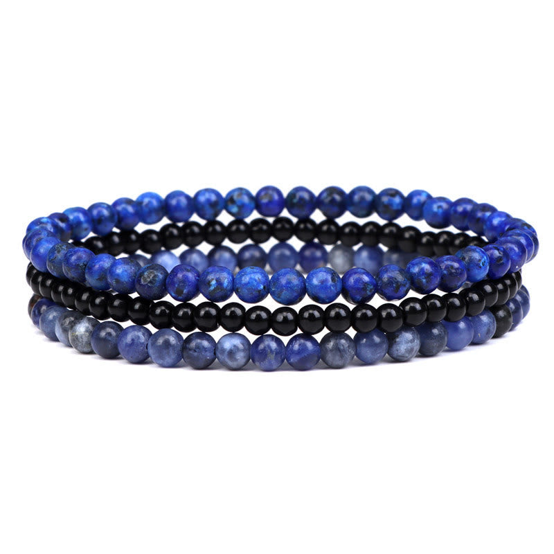 Pulsera espiritual de paz interior con piedras de cristal natural de 3 piezas de Buddha Stones