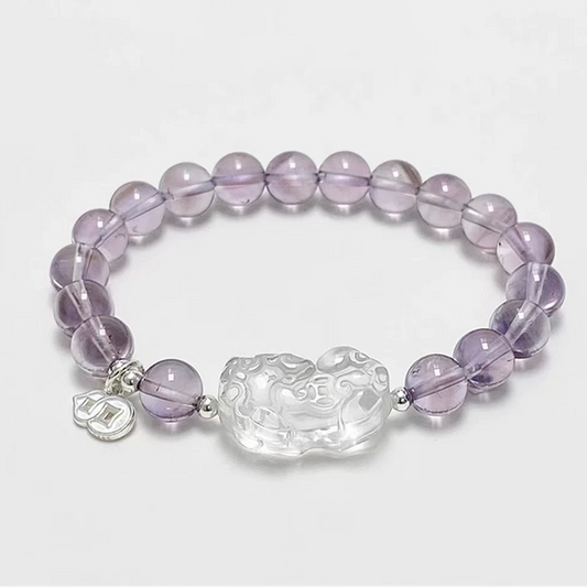 The Divine Protection and Prosperity Amethyst Pixiu Bracelet