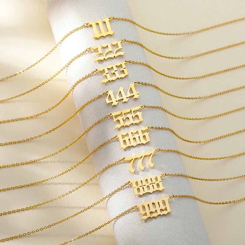Collar con número de ángel
