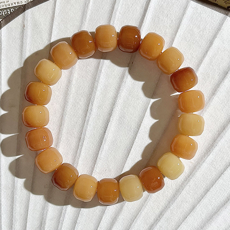 New Bodhi Bracelet with Burger-Shaped Beads (Multiple Colors Available) - Touch Bling