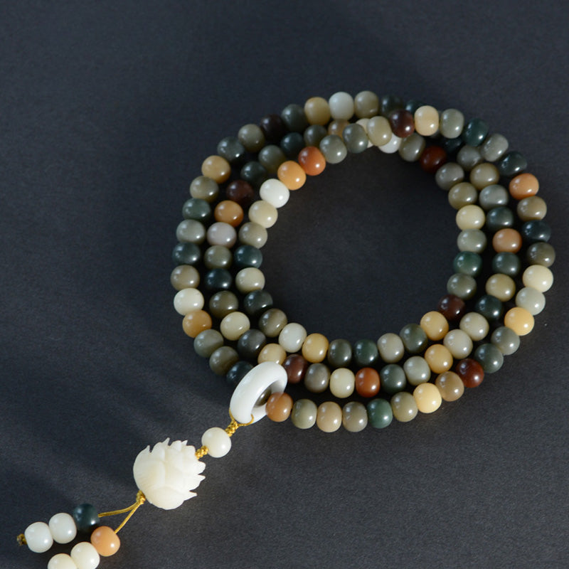 Bodhi Bracelet 108 Mala Beads Candy Gradual Change Color Lotus Bracelet - Touch Bling