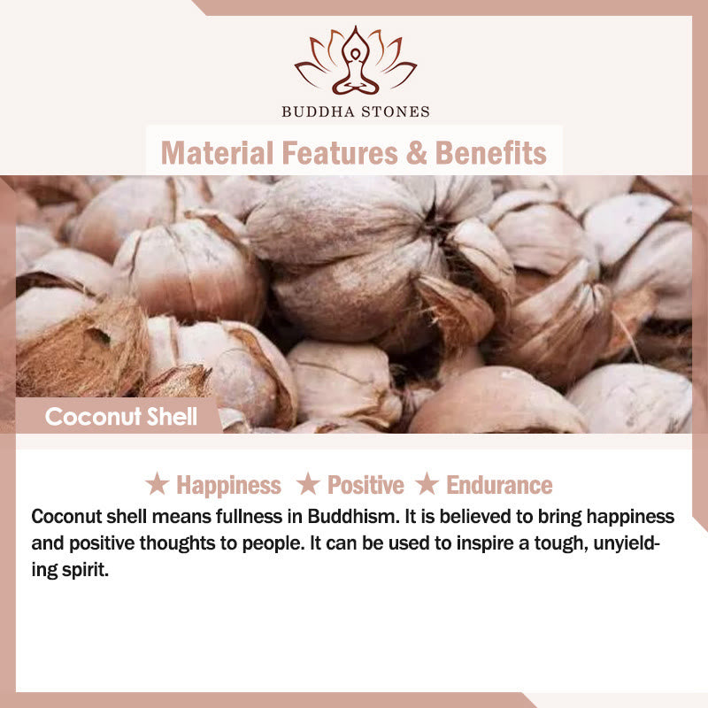 Pulsera de triple vuelta de cobre con cáscara de coco retro de Buddha Stones