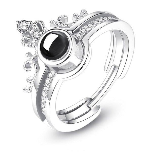 Crown Photo Projection Ring