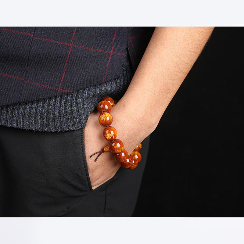Buddha Stones Golden Sea Willow Erfolg Positives Armband Mala