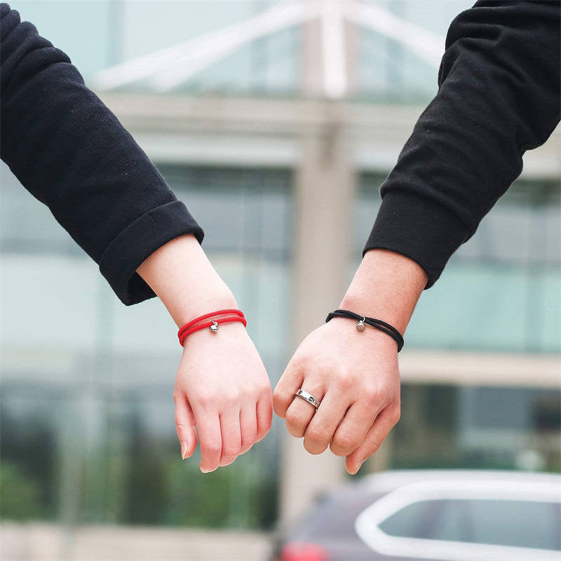 Pulsera magnética de amor para parejas, 2 unidades