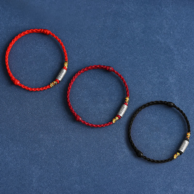 Buddha Stones Handgefertigtes Fußkettchen aus 925er Sterlingsilber mit dem Design „Alles geht gut“, Schutz und Stärke