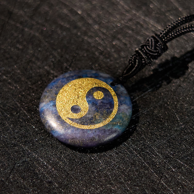 Collar con colgante espiritual Yin Yang, piedras de Buda, varios cristales, amatista, ojo de tigre, aventurina verde