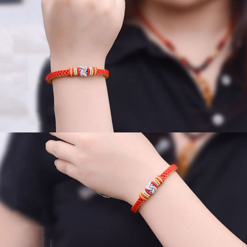 Buddha-Steine, buntes Seil, wahre Liebe, Knoten, Glück, handgefertigtes Armband