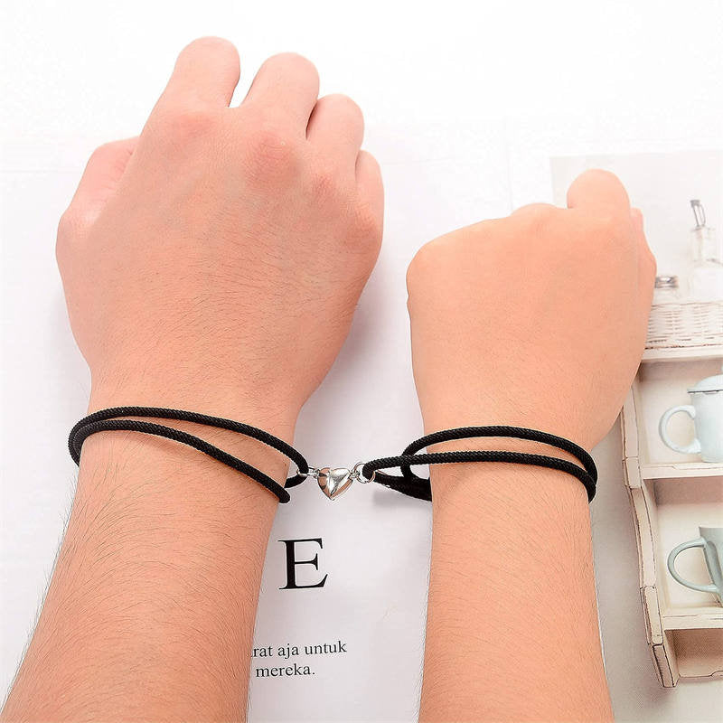 Pulsera magnética de amor para parejas, 2 unidades