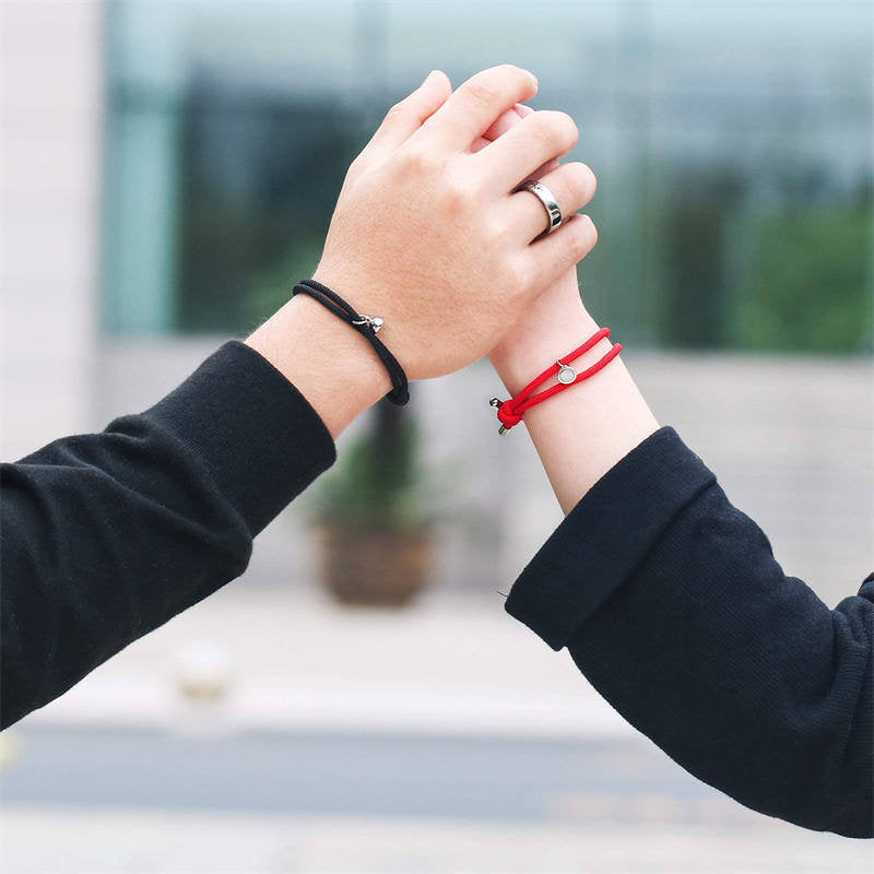 Pulsera magnética de amor para parejas, 2 unidades