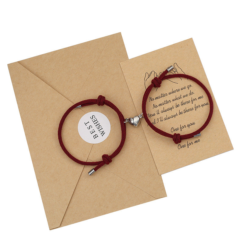 Pulsera magnética de amor para parejas, 2 unidades