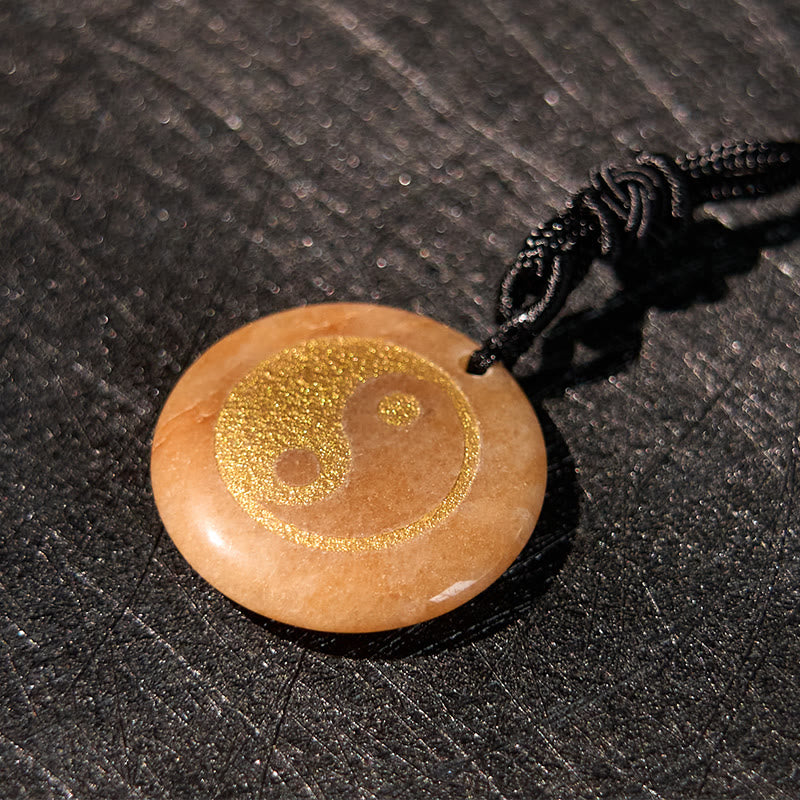 Collar con colgante espiritual Yin Yang, piedras de Buda, varios cristales, amatista, ojo de tigre, aventurina verde