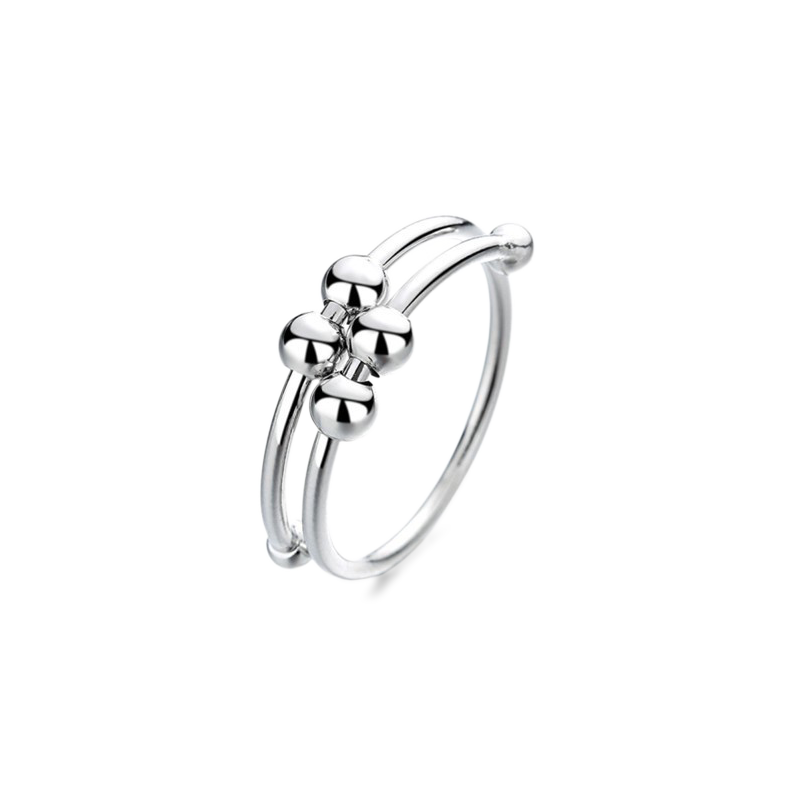 Adjustable Beaded Fidget Ring