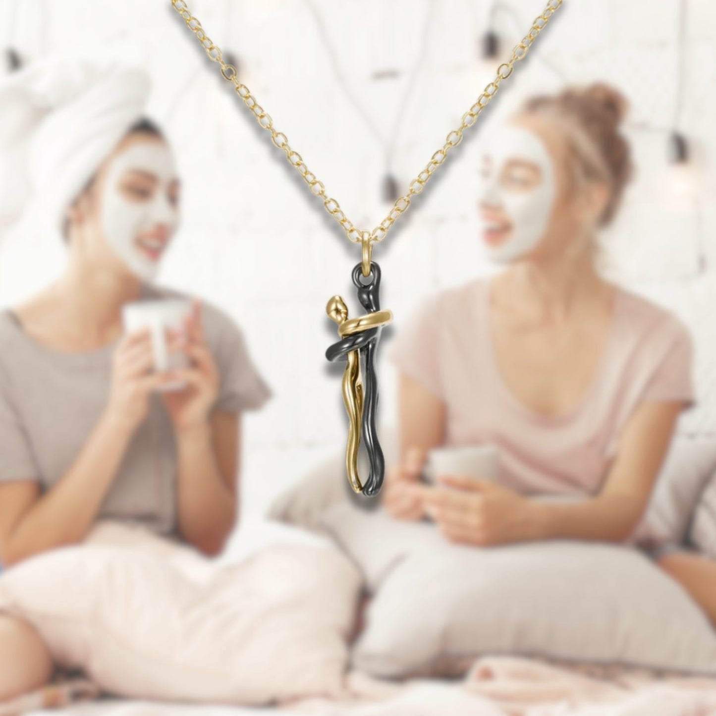 Best Friend Hugging Necklaces