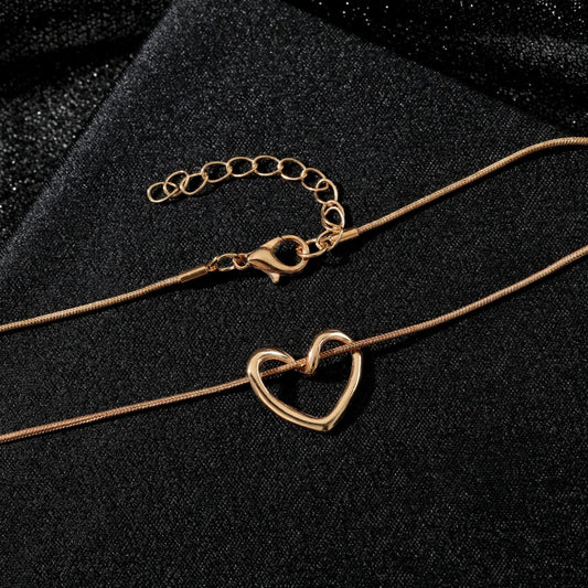 Collar de corazón entrelazado de mejores amigas