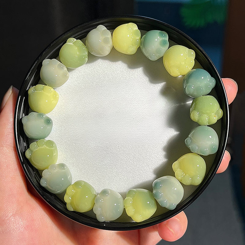New Cute Color Series Cat Paw Bodhi Bracelet, Multiple Colors Available, 12-13mm - Touch Bling