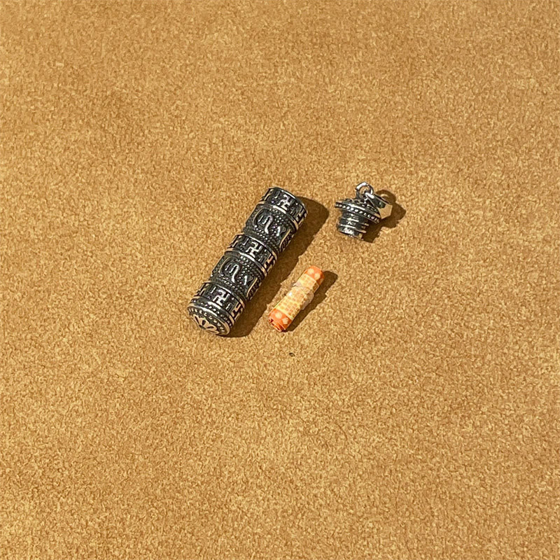 Piedras de Buda Om Mani Padme Hum esvástica cadena trenzada colgante de collar de sabiduría