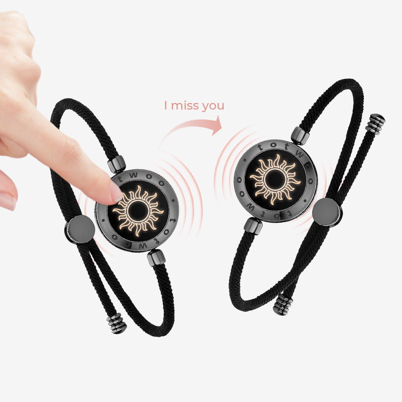 Sun&Sun Touch Bracelets with Milan Rope(Black+Black) - Touch Bling