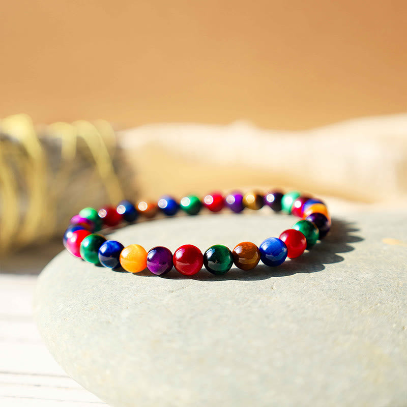 Pulsera de piedra de Buda con ojo de tigre y determinación