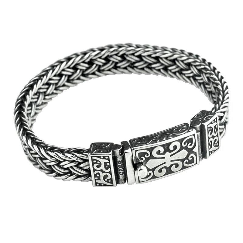 Buddha Stones Retro Vine Totem Muster Geflochtenes Heilkettenarmband