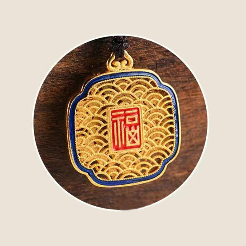Buddha Steine Fu Charakter Segen Ruyi Charme Schlüsselanhänger