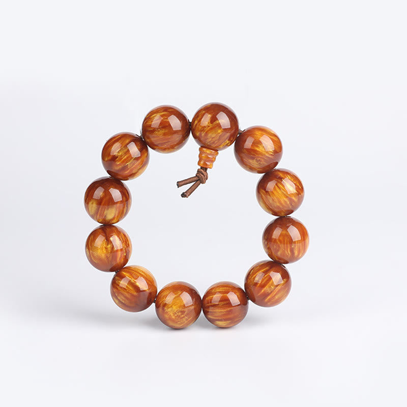 Buddha Stones Golden Sea Willow Erfolg Positives Armband Mala