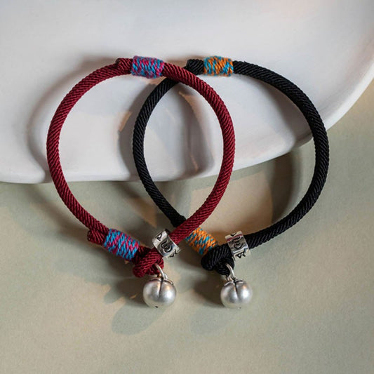 Pulsera trenzada con amuleto Om Mani Padme Hum de caqui tibetano, hecha a mano, con piedras de Buda en plata de ley 925, protección de la suerte