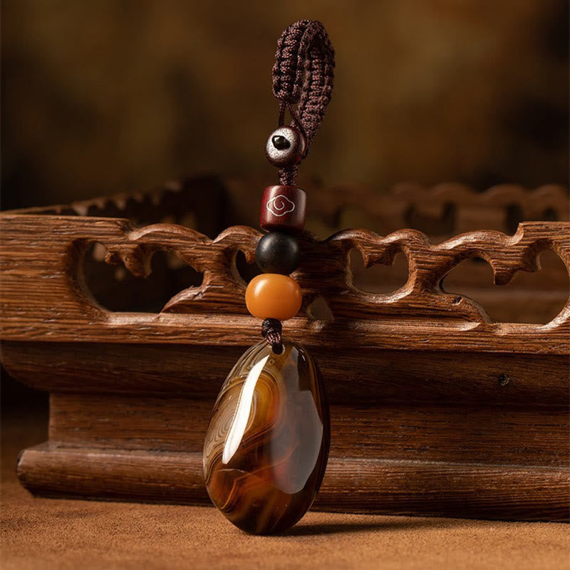 Buddha Steine Zufällig Sardonyx Stein Positive Schlüsselanhänger